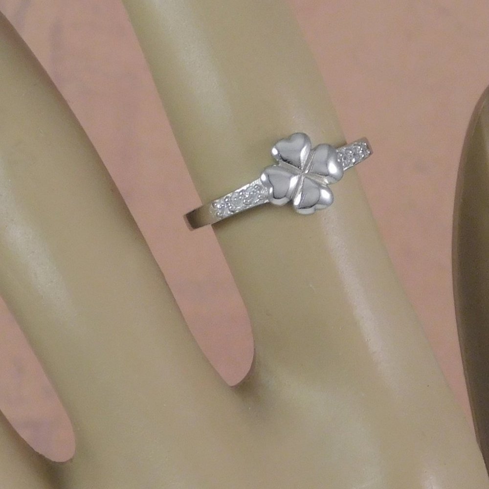 Sterling Silver Irish Lucky Clover Ring
